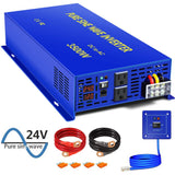 Car Power Inverter 3500W DC 24V To AC 120V Pure Sine Wave Solar Converter