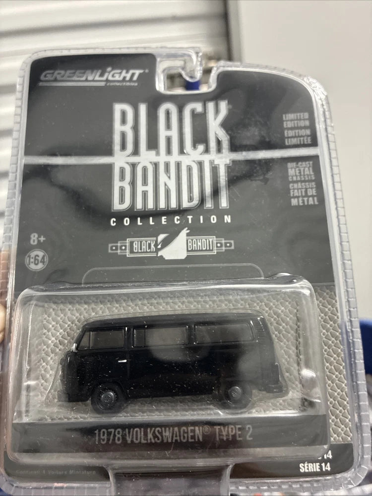 GREENLIGHT 1978 VOLKSWAGEN TYPE 2 BUS BLACK BANDIT 1/64 MODEL 27840 VW