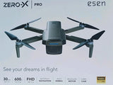 Zero X quadcopter drone with four propellers and front camera module