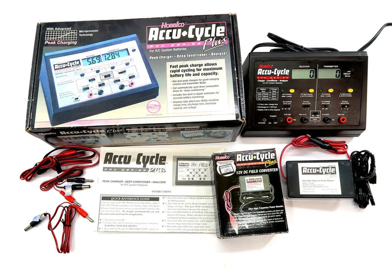 Hobbico Accu+Cycle Plus Pro Charger & Analyzer R/C Batteries + 12v Converter Converter