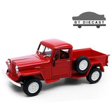 WELLY 1947 JEEP WILLYS PICK UP TRUCK 1/24 DIECAST MODEL RED 24116
