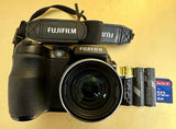 Fujifilm FinePix S1000fd 10.0MP Digital Black Camera With Memory Card Tested