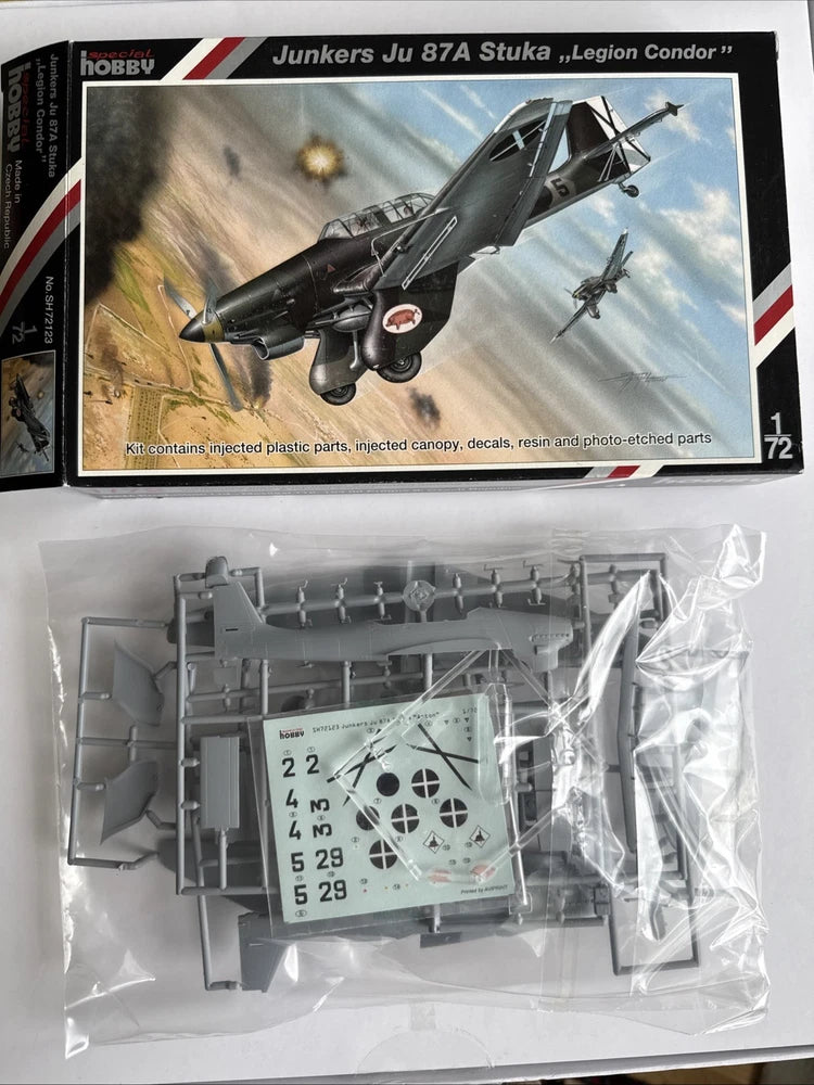 1:72 Special Hobby WWII Junkers Ju 87A Stuka Legion Condor Plastic Model Kit NIB