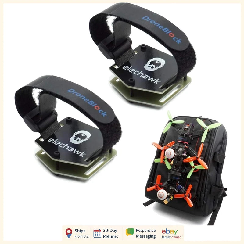 Lightweight FPV Drone Lock Mount with Battery Straps for Backpack Accessories