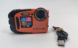 Fujifilm FinePix XP70 Digital Camera Waterproof Orange Tested and working