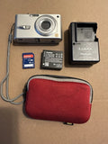Panasonic Lumix DMC-FX3 6MP Digital Camera, Charger, Battery & Case