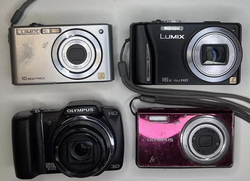 Digital 4x Camera Bundle Parts Only Panasonic DMC-TZ20 DMC-FS42 Olympus FE-4000