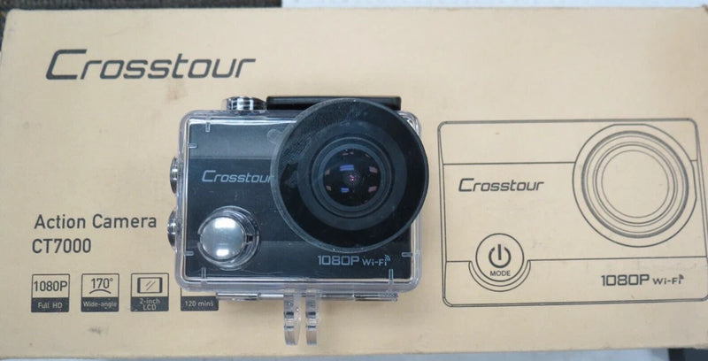 CROSSTOUR ACTION CAMERA CT7000- 1080P-WIFI-2" LCD- ACCESSORIES IN BOX !!!