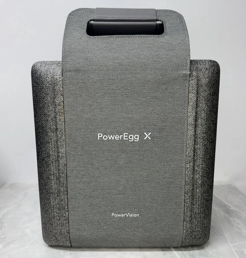 Gray drone case with top handle, PowerEgg X and PowerVision branding