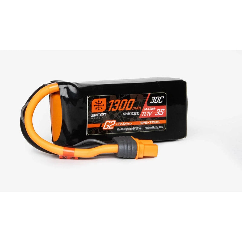 Spektrum 1300mAh 3S 11.1V Smart Battery G2 30C IC3 (SPMX133S30) Battery