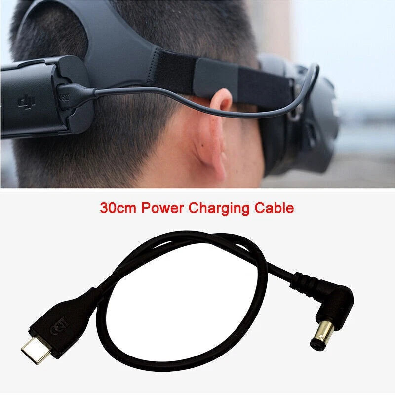 Charging DJI Goggles Drone FPV V2 Glasses Power Cable Combo 30cm Wire For