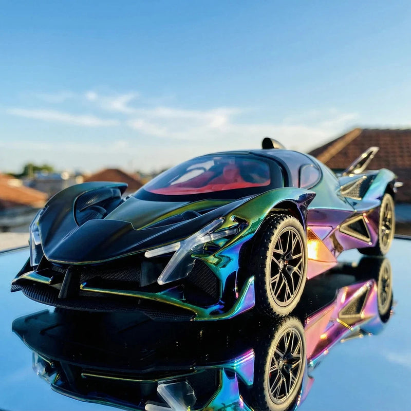 1:32 Apollo EVO Electroplated Alloy Diecast Car Model Sound Light Pull Back Toy