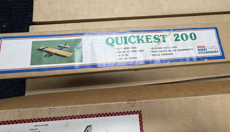 Bridi Hobby Enterprises Quickest 200 Vintage  Rc Kit Plane