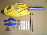 ROBAN 500 Size MD-500E RC Helicopter Fuselage G-Jive Design Yellow Blue Painting