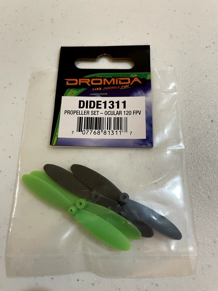 Dromida DIDE1311 FPV propeller set with two green and two black propellers