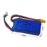 7.4V 2S 400mAh 75C LiPO Battery XT60 Plug for RC Plane Heli QuadCopter FPV Drone