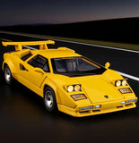 1:32 Lamborghini Countach LP500S Diecast Model Car w/ Sound Light Pull-Back Toy