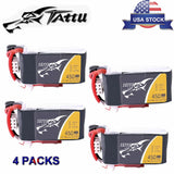 4X Tattu 450mAh 7.4V 75C 2S Lipo Battery JST Plug For BabyHawk FPV RC Quadcopter