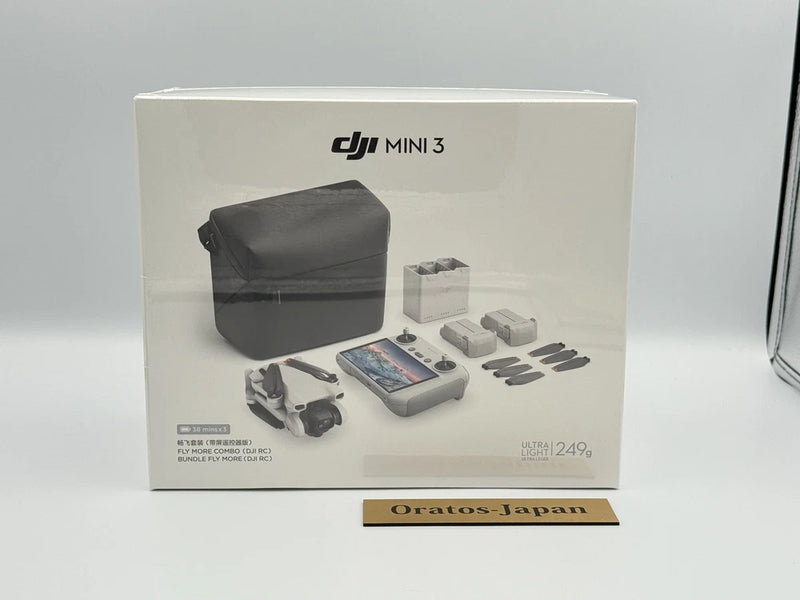 DJI Mini 3 Fly More Combo box with included remote controller and accessories