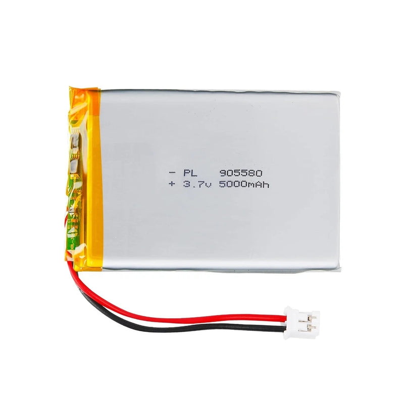 5000mAh 3.7V Rechargeable LiPo Battery Pack with JST PH2.0mm Connector for Devic Battery