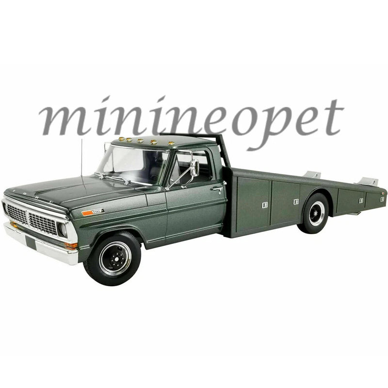 ACME A1801411 1970 FORD F-350 RAMP TRUCK 1/18 DIECAST MODEL HIGHLAND GREEN