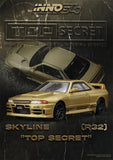INNO 1:64 TOP SECRET BNR32(650R) Gold Diecast Model Car