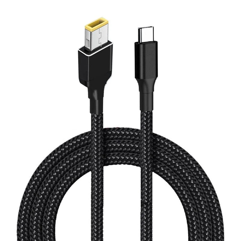 USB to Slim Tip Laptop Charging Cable, USB Input to Square Converter 6.5 ft. ...