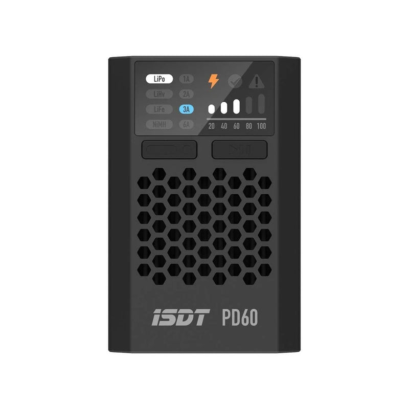 ISDT PD60 Lipo Balance Charger,60W 6A RC Battery Black Battery