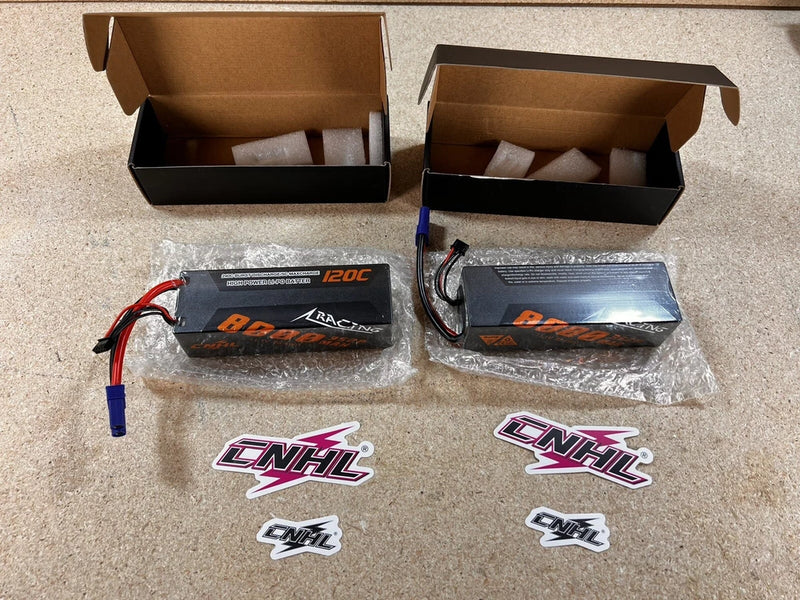 2 PACK CNHL 3S Lipo Battery 8000MAH 120C 11.1V EC5 Plug RC Car Boat Truck Battery