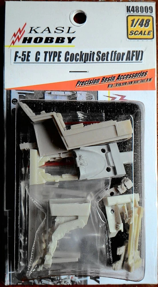 KASL Hobby 1/48 F-5E C-type cockpit resin upgrade set, blister pack