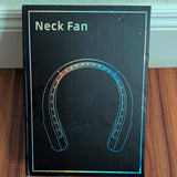 Bladeless Neck Fan Rechargeable USB 5V Push Button Control Black Model B-S9 Battery