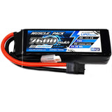 Black LiPo battery pack with red lead wire and XT60-style connector