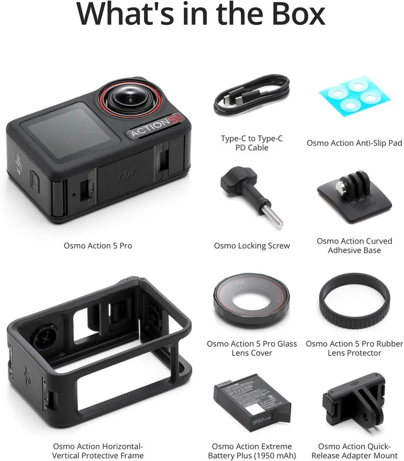DJI OSMO Action 5 PRO action camera with 1/1.3 sensor 4K/120fps AI tracking