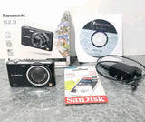 Panasonic LUMIX DMC-SZ3 16.1MP Digital Camera - Black + New 32GB MiniSD Card