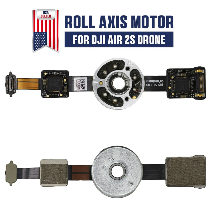 Drone roll axis motor replacement module with ribbon cable and mounting ring