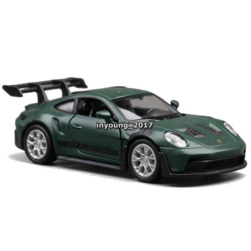 1/36 Porsche 911 GT3 RSR Model Car Diecast Toy Cars Toys for Boys Matte Green
