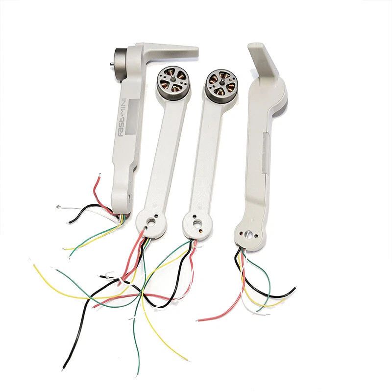 RC quadcopter motor arm set with four brushless motors and wiring