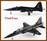1/72 T-38A Talon USAF jet model, black and gray, landing gear down