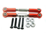 Red aluminum RC car link parts kit with 4 bolts and 4 nuts