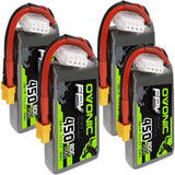 3S Lipo Battery 80C 450mAh 11.1V Lipo Battery with XT30 Connector for RC FPV Battery