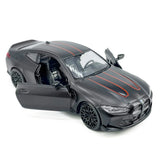 1:36 M4 CSL Model Car Diecast Toy Vehicle Doors Open Pull Back Matte Black