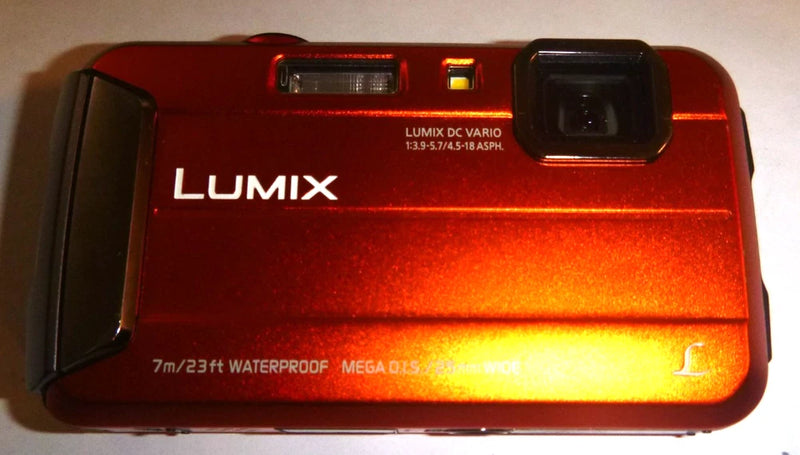 Panasonic DMC-TS25 Waterproof Digital Camera Orange Used NO CHARGER Battery Only