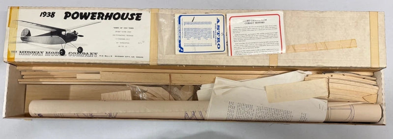 Midway Model Co. Powerhouse Series 50 (MMC 501)  50??Span 1938 Old-Timer RC Kit