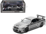 NISSAN SKYLINE GT-R R34 Z-TUNE RHD GRAY TDE 25 1/64 INNO MODELS IN64-R34ZT-TDE25