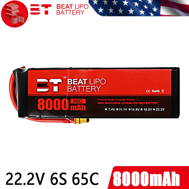 65C 8000mAh 6S 22.2V LiPo Battery for RC RC Helicopter Airplane Car Boat Truck