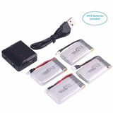 4pcs 3.7V Lipo Battery USB Charger 650mAh Lipo Battery For RC UAV Drone Vehicle
