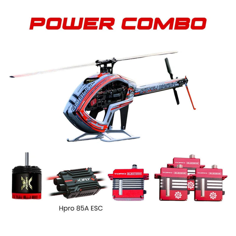 SAB ILGoblin PRO 420 Helicopter Kit (White) - With Main & Tail Blades Power Comb