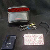 Panasonic DMC-FX37 Stone Decor Digital Camera with Charger and Case Pink