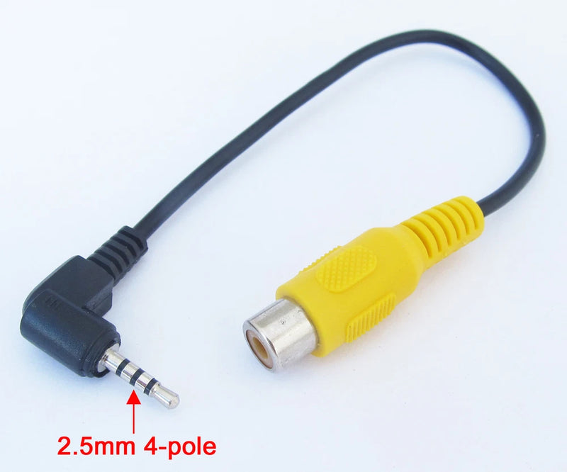 4x GPS AV-in Converter Video Cable 2.5mm Stereo Male Plug To RCA Female adapter