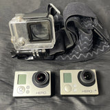 PARTS/REPAIR GoPro Hero 3  Hero3+ Silver Lot Of 2 Untested